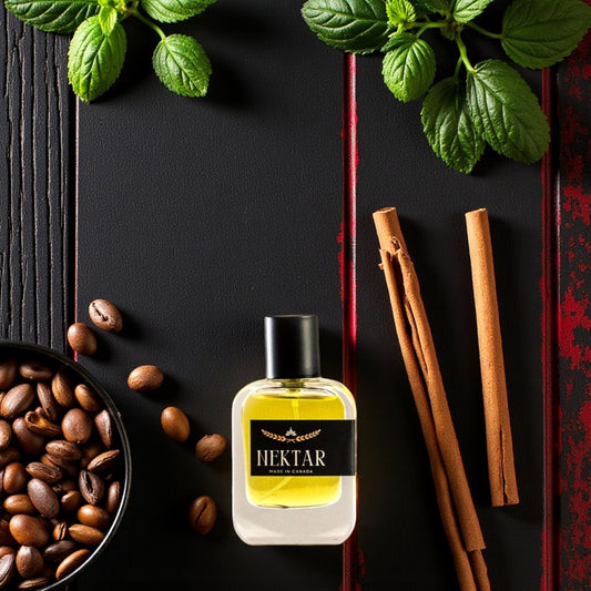 Amber perfume bottle, Le Male Elixir style